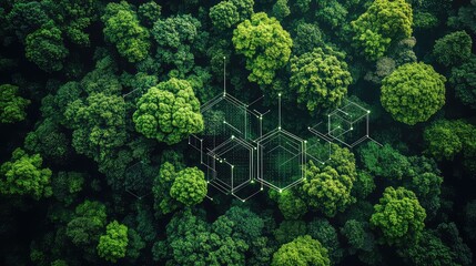 Autonomous AI environmental sensor grid detecting illegal logging, temperature spikes, and wildlife disruption in protected zones