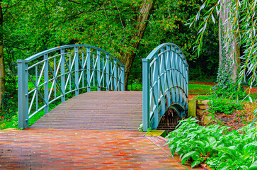 Old bridge in a park 