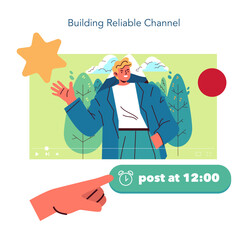 Animated Character Planning Video Post Time