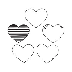 heart filled line art love passion emotion warmth beauty