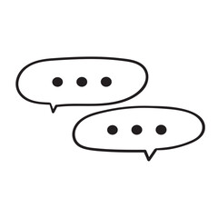 Conversation icon. Outline design. Illustration on white background.