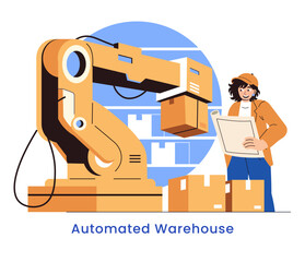 Future Of Delivery. Flat Vector Illustration