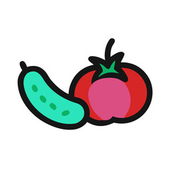 Vegetables, Tomato and cucumber
