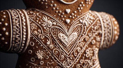 Detailed gingerbread man ornament