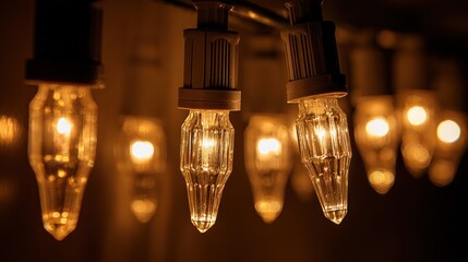 Warm, glowing string lights