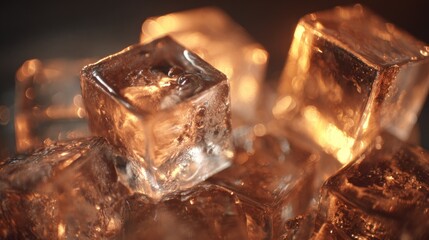 Close-up of ice cubes