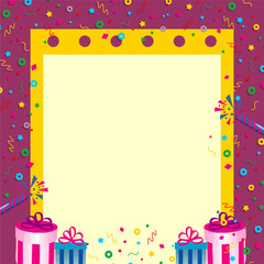Birthday landing page template background