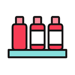 Products on the shelves
