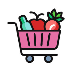 Products in a grocery cart
