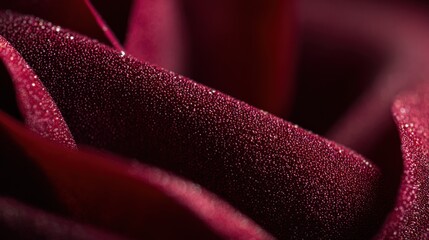Close-up of deep red rose petals
