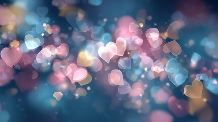 Abstract heart bokeh background