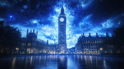 Magical London Night: Big Ben's Enchanting Glow