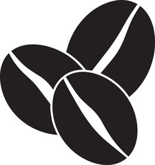 Coffee Bean Silhouette Vector Format &ndash; Black Coffee Ingredient Illustration