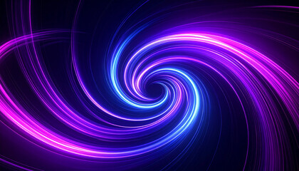 ブルーとパープルが織りなす幻想の光渦