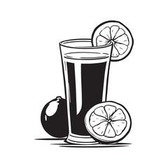 Mangosteen Juice line art sweet tangy smooth natural delight