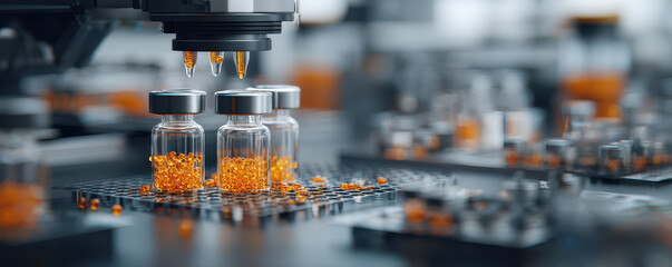 Breakthrough drug synthesis in hospital research healthcare innovation laboratory environment medical discovery