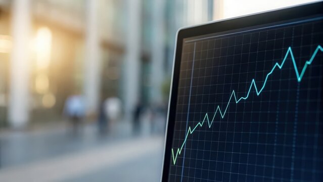 Digital waveform transforming into financial graph — volatility in data-driven markets

