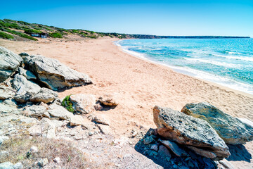 The most beautiful beach on the island of Cyprus, Lara Beach on the Akamas Peninsula, Paphos. Beach...