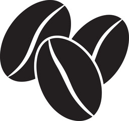 Coffee Bean Silhouette Vector Format – Black Coffee Ingredient Illustration