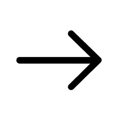 Simple Right Arrow Direction Vector Outline - Forward, Next, or Pointer Icon