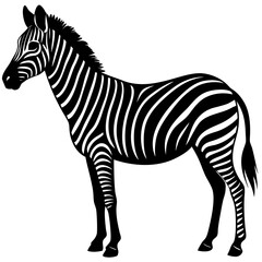 zebra vector silhouette design