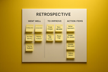 Collaborative Agile Retrospective Board for Team Improvement and Process Optimization