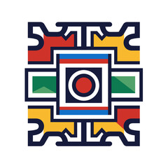 Intricate Ndebele Art Pattern Showcases Vibrant Colors and Geometric Shapes From South Africa