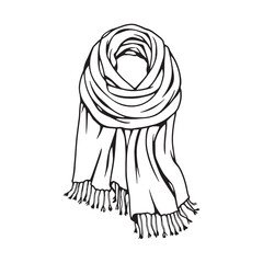 Pashmina Wrap line art luxury fashion scarf design