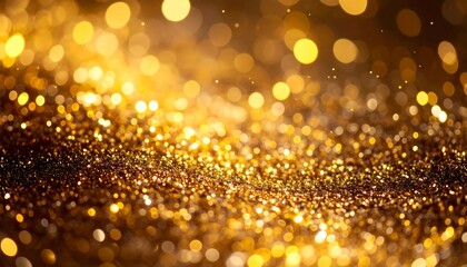 Golden glitter bokeh background