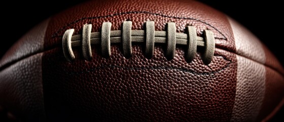American Football Close-Up: Texture, Laces, and Game Day