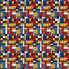 Fototapeta premium Seamless pattern with traditional Japanese Ichimatsu style in vibrant colors 