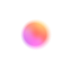 Soft orange sphere on glow gradient and grainy surface
