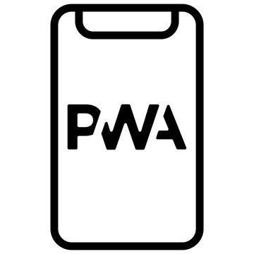 Progressive Web Apps (PWA)  line icon