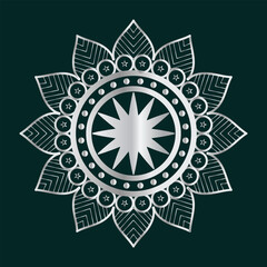 Intricate luxury mandala design with geometric patterns and vibrant colors