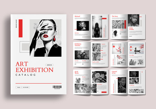 Minimal Art Exhibition Catalog Template