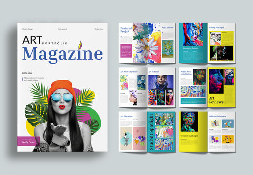 Modern Creative Art Portfolio Magazine Template Design