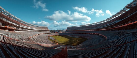 Levi's Stadium: A Panoramic View of an Empty Football Arena