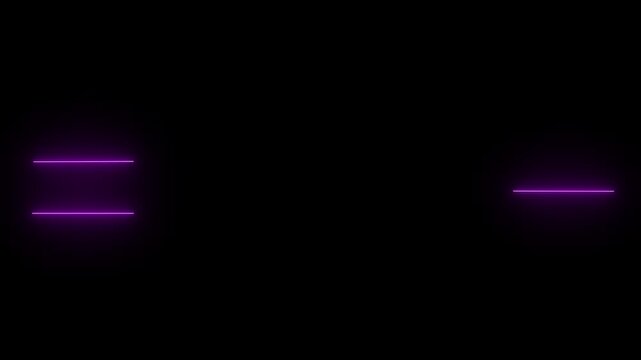 Abstract colorful neon lights animated on a black background. Movement of neon diagonal lines or glowing light stripes. Abstract glowing neon lines . Abstract equalizer background.4k, video,