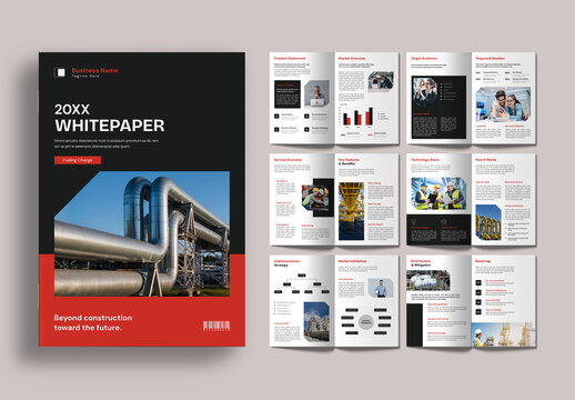 Modern Industrial Business White Paper Report Template