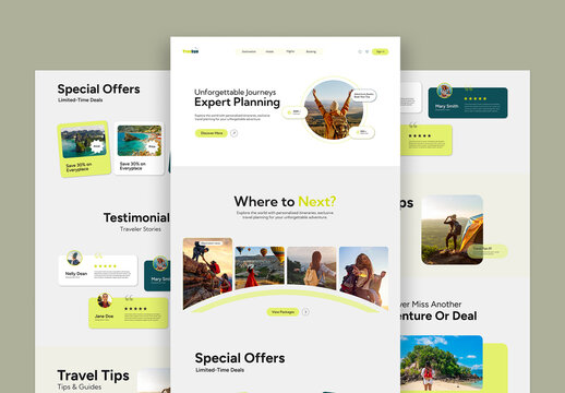 Modern Travel Agency Email Newsletter Template for Tour & Holiday Deals