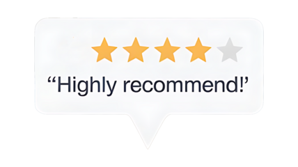 Customer satisfaction with 3 stars review, highly recommend for service experience and products