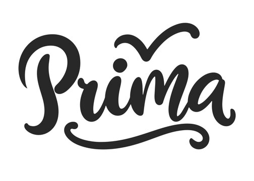 Prima Ballet Lettering Composition Calligraphy 