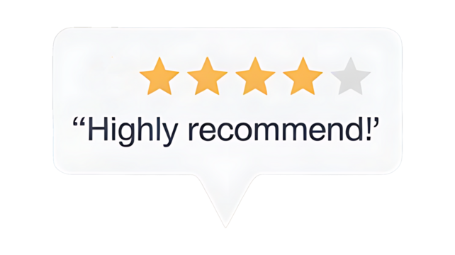 Customer satisfaction with 3 stars review, highly recommend for service experience and products