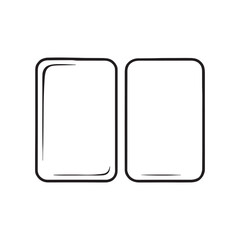 Referee cards line art sketch for football referee