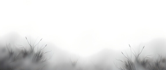 Obraz premium Minimalist Black and White Nature Background with Soft Blurry Grass