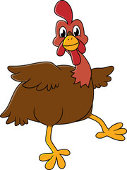 Cartoon happy turkey dance