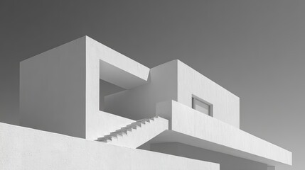 Modern Minimalist White House Exterior