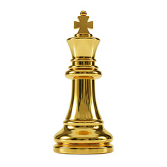 Luxury golden chess king piece symbolizing power, strategy, and victory in competitive games