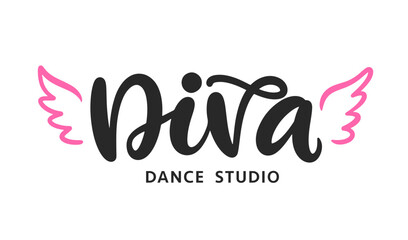 Ballet Diva Cute Hand Written Brush Lettering