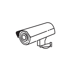 Security Camera Line Art Motion Detection Alert Feature